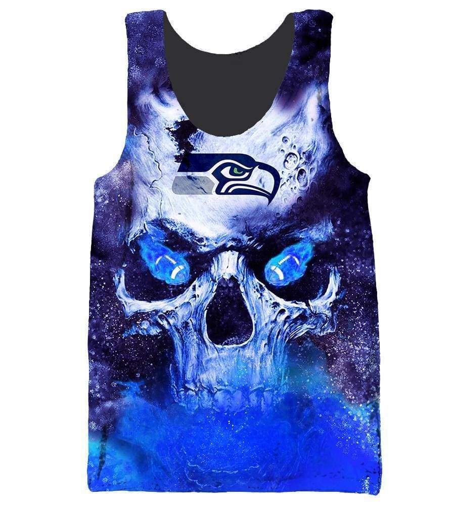 Seattle Seahawks Hoodies - Pullover Blue Hoodie - Image 9