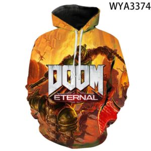 Shooting Game Doom Eternal 3D Print Hoodies Pullover