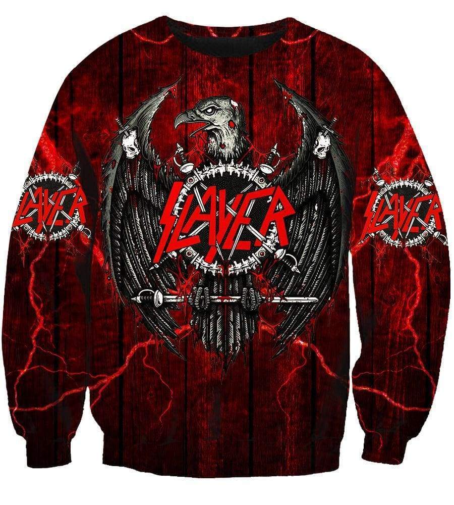 Slayer Hoodies - Pullover Red Hoodie - Image 3