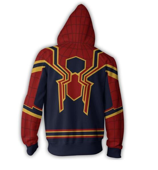 Spiderman Hoodies - Spiderman Super Hero Super Cool 3D Zip Up Hoodie - Image 2