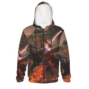 Star Wars Hooded Jacket - Darth Vader 3D Print Hooded Zip Up Coat with Pocket