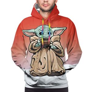 Star Wars Hoodies - Baby Yoda 3D Print Red Hooded Jumper with Pocket
