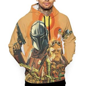 Star Wars Hoodies - Mandalorian 3D Print Yellow Hooded Jumper with Pocket