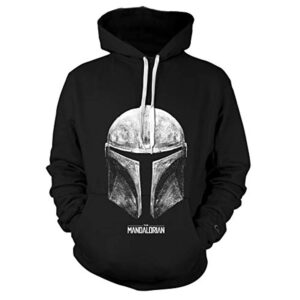 Star Wars Hoodies - Mandalorian Black 3D Print Hooded Jumper with Pocket