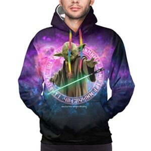 Star Wars Hoodies - Star Wars Jedi Master Yoda 3D Print Purple Hooded Jumper with Pocket