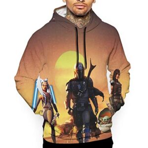 Star Wars Hoodies - the Mandalorian and Baby Yoda 3D Print Hooded Jumper with Pocket