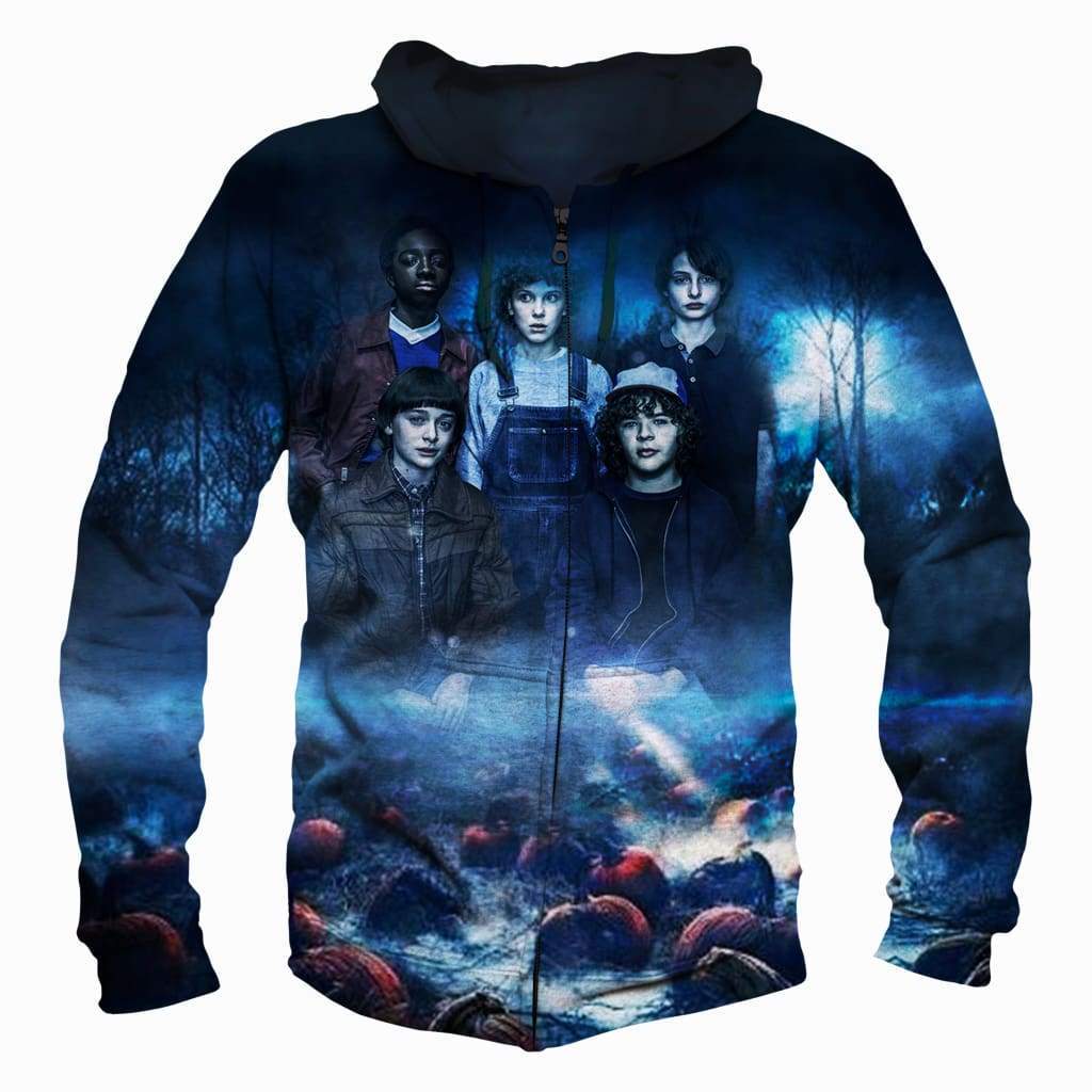 Stranger Things Hoodies - Pullover Black Hoodie - Image 2