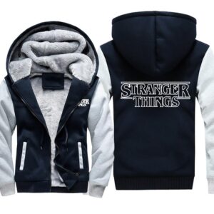 Stranger Things Jackets - Solid Color Stranger Things Logo Icon Fleece Jacket
