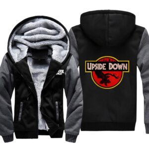 Stranger Things Jackets - Solid Color Upsidedown Icon Fleece Jacket