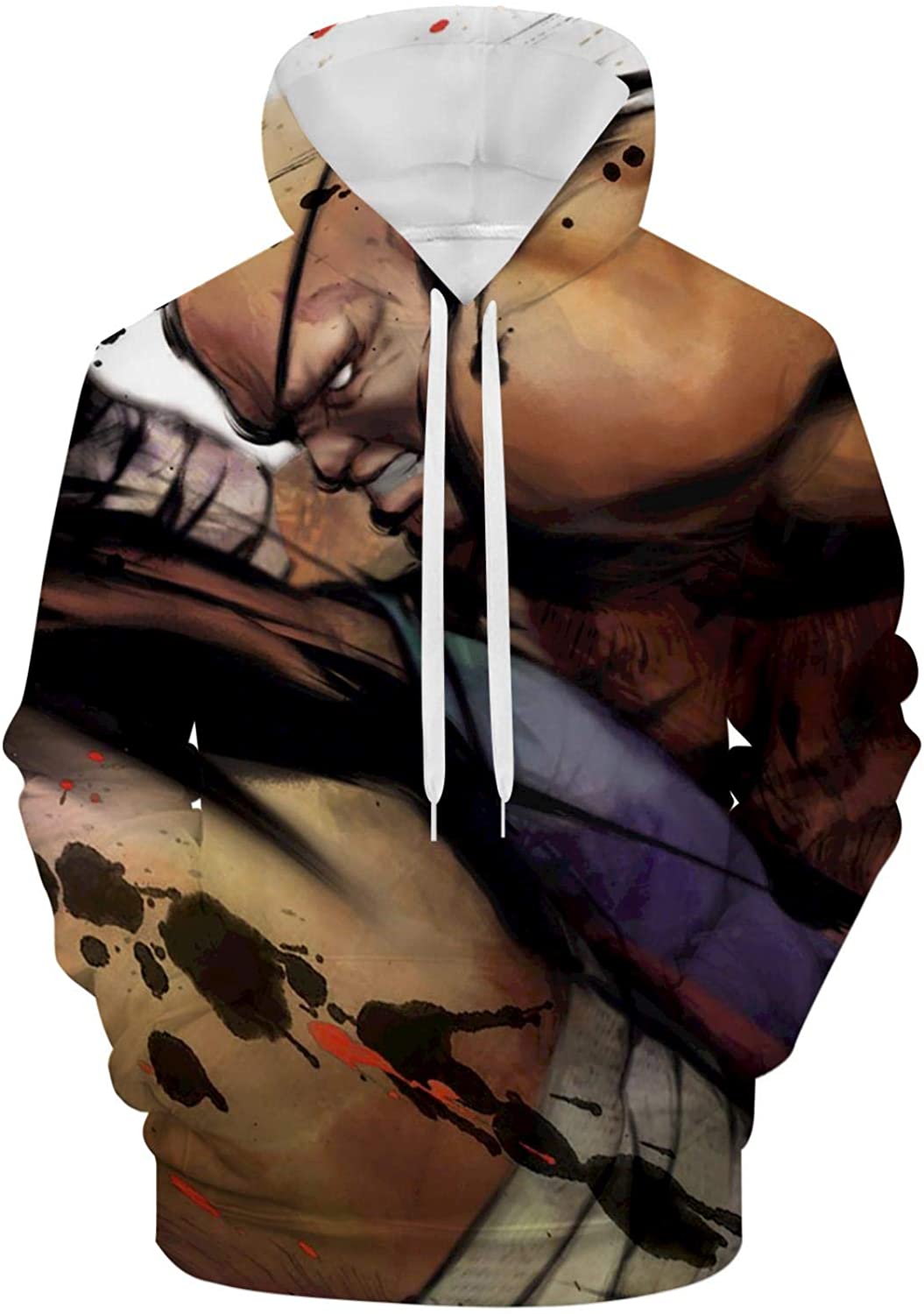 Street Fighter Hoodie - Sagat 3D Print Pullover with Pockets - Image 2