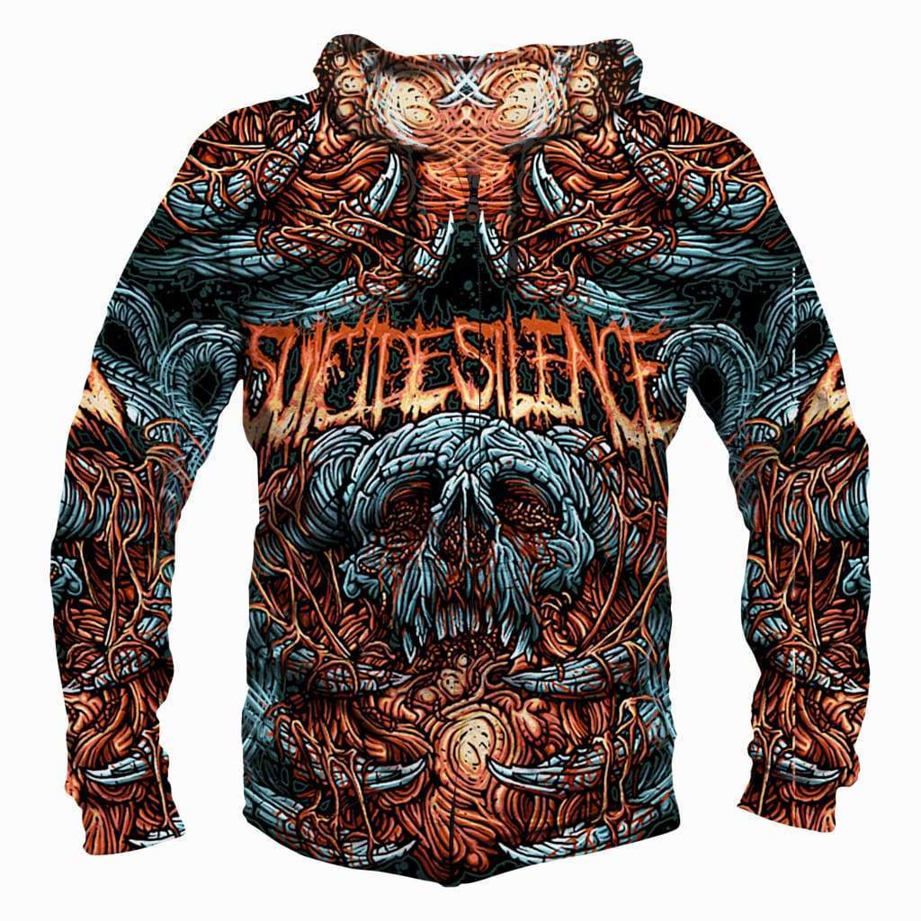 Suicide Silence Hoodies - Pullover Blue Hoodie - Image 2