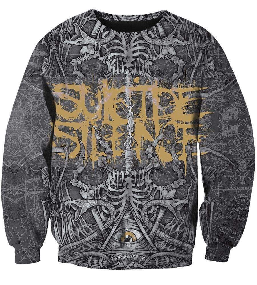 Suicide Silence Hoodies - Pullover Grey Hoodie - Image 3