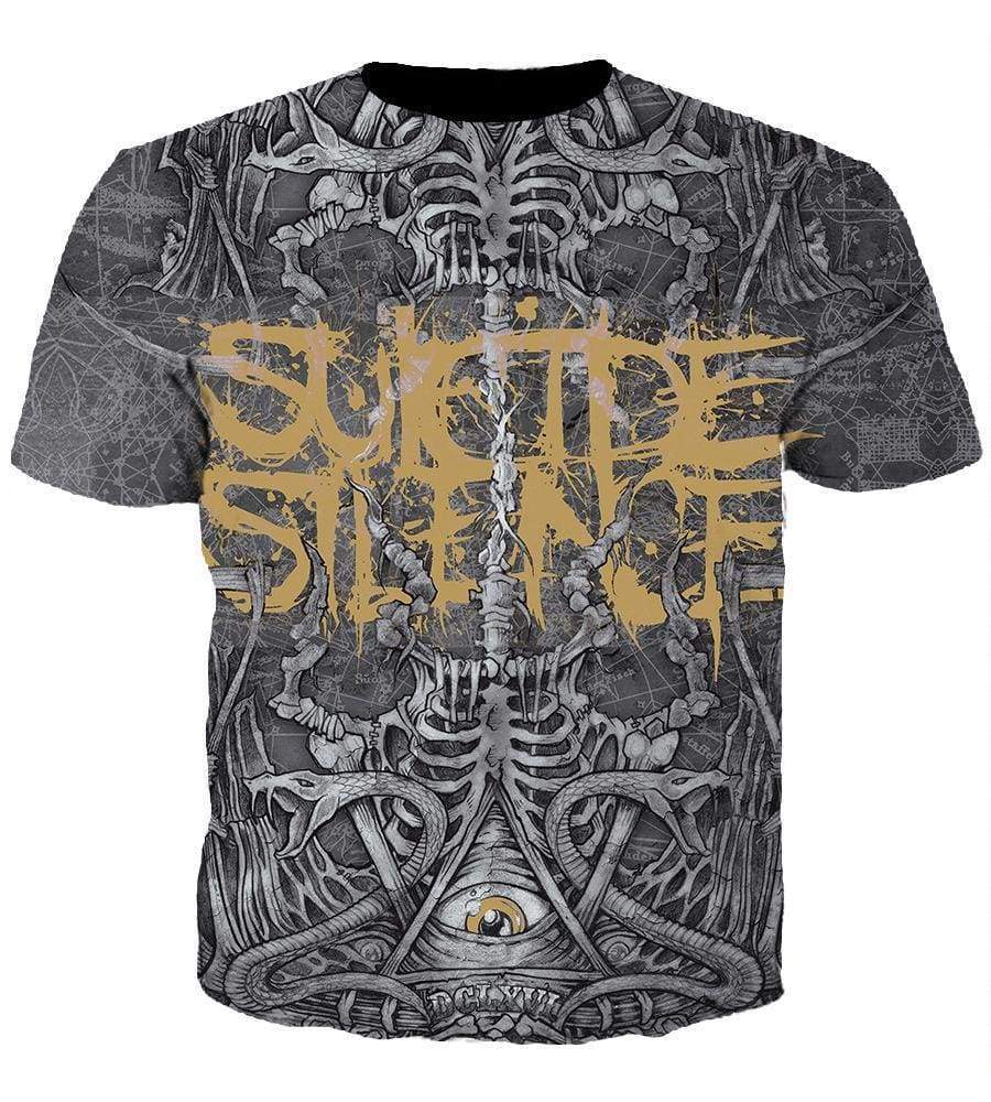 Suicide Silence Hoodies - Pullover Grey Hoodie - Image 4