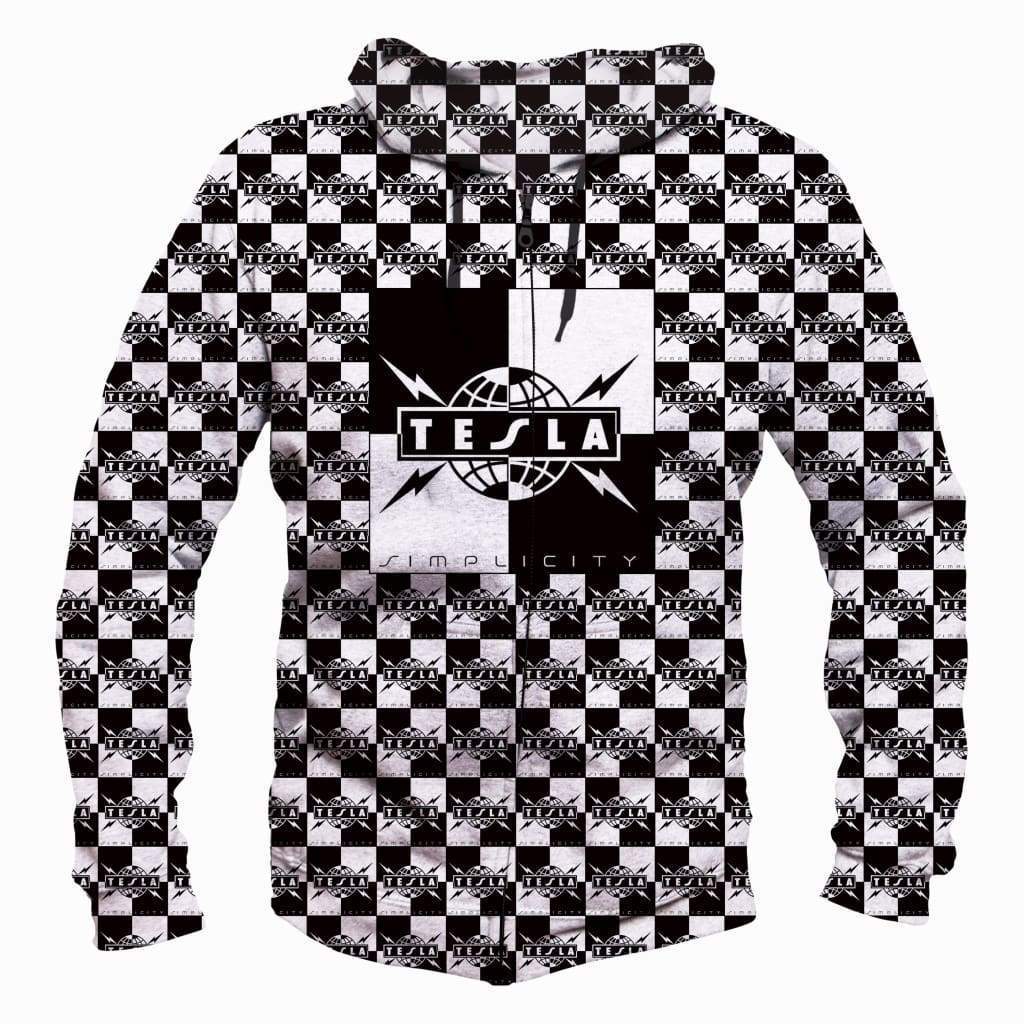 Tesla The Band Hoodie - Pullover Black Hoodie - Image 2