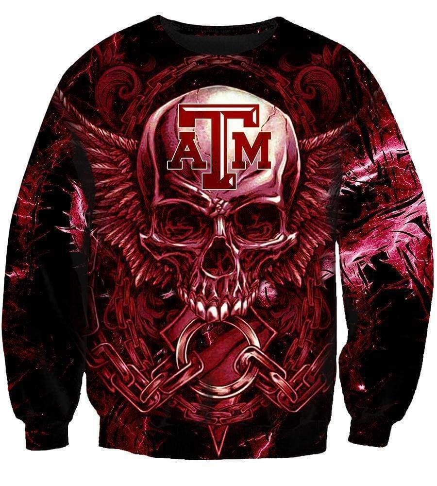 Texas A&M Aggies Hoodies - Pullover Red 3D Hoodie - Image 4