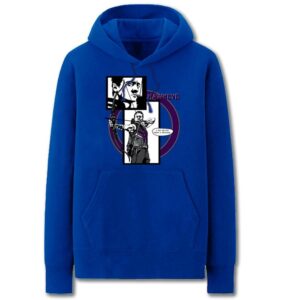 The Avengers Hoodies - Solid Color Hawkeye Cartoon Style Fleece Hoodie