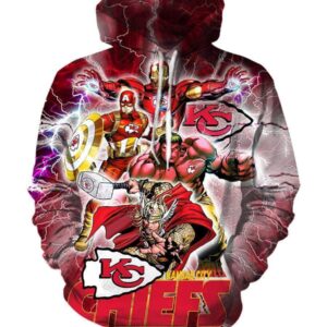 The Avengers Kansas City Chiefs Hoodies - Pullove Red Hoodie