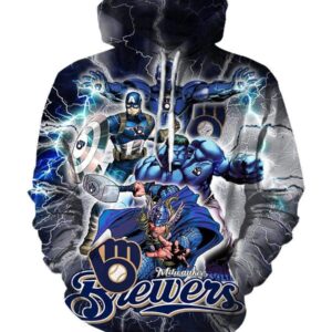 The Avengers Milwaukee Brewers Hoodies - Pullover Black Hoodie