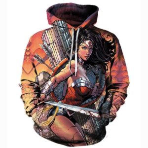 The Avengers Wonder Women/DC Comics Hoodies - Pullover Red 3D Hoodie