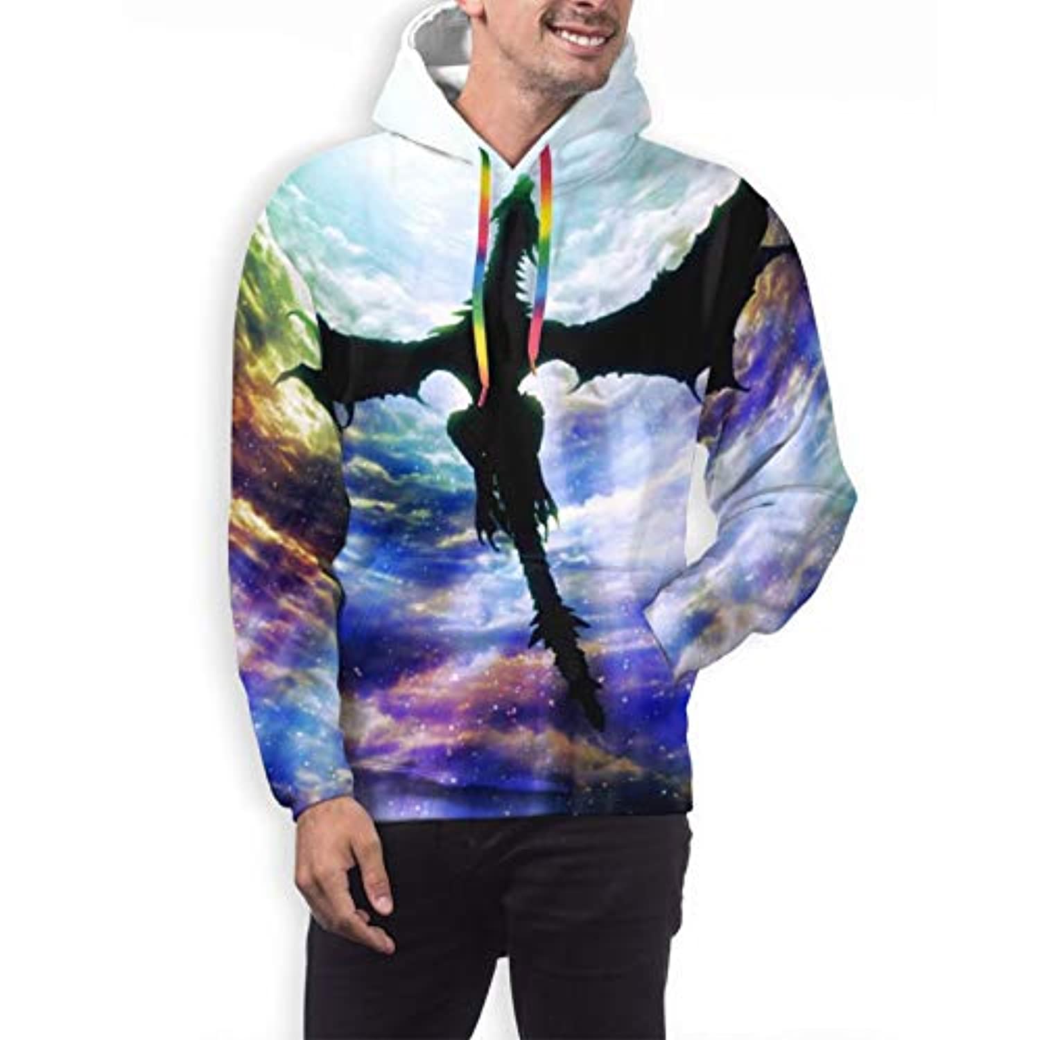 THE ELDER SCROLLS Hoodies - Sky Dragon Pullover Drawstring Hoodie with Pocket - Image 2