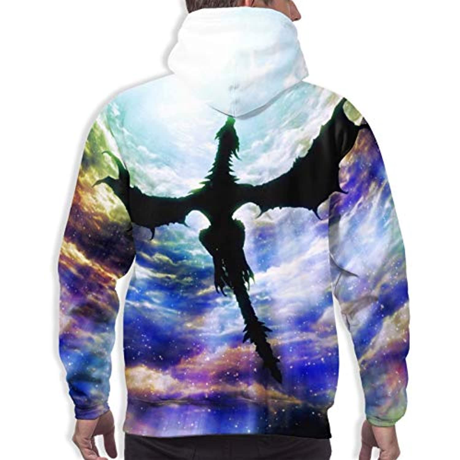 THE ELDER SCROLLS Hoodies - Sky Dragon Pullover Drawstring Hoodie with Pocket - Image 3
