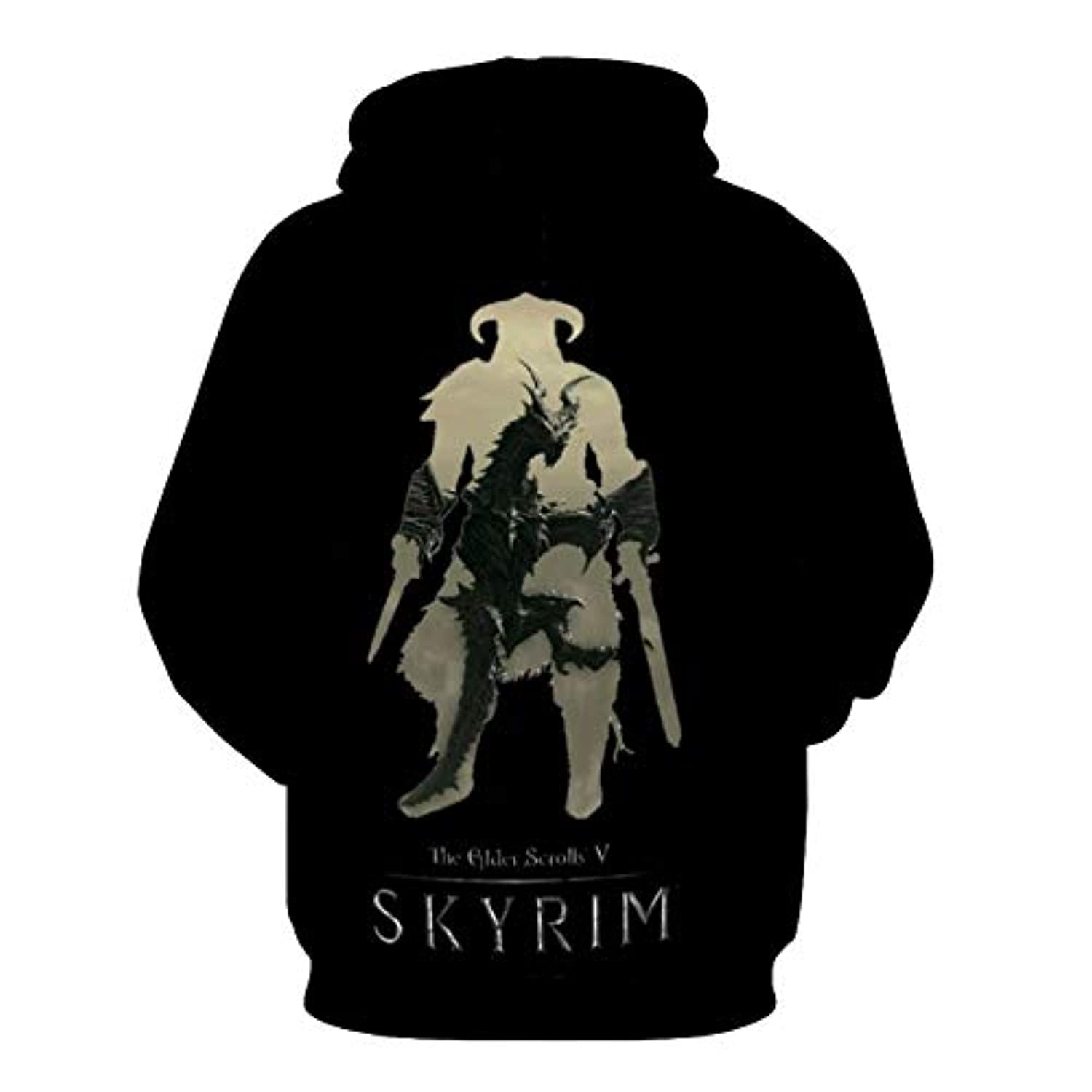 THE ELDER SCROLLS Hoodies - Skyrim Dragonborn Hoodie 3D Print Pullover Drawstring Hoodie - Image 2