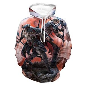 THE ELDER SCROLLS Hoodies - Skyrim Hoodie Colorful 3D Print Pullover Drawstring Hoodie
