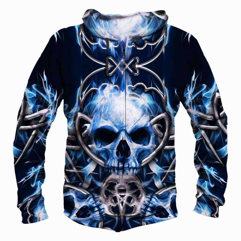Queensryche Hoodies - Pullover Blue Hoodie - Image 2