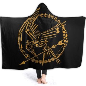 The Hunger Games Hooded Blanket - Unisex Cloak Style Hooded Fleece Blanket