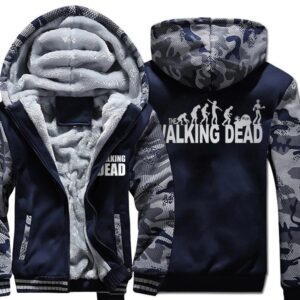 The Walking Dead Jackets - Solid Color The Walking Dead Series Evolution Theory Icon Fleece Jacket