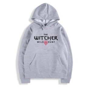 The Witcher 3: Gray Unisex Wild Hunt Geralt Of Rivia Hoodies Sweatshirt
