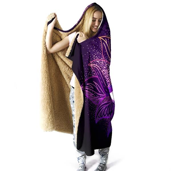 Third Eye Hooded Blanket - Open Eyes Purple Blanket - Image 2