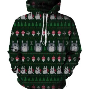 Totoro Anime Hoodies - Pullover Green Hoodie