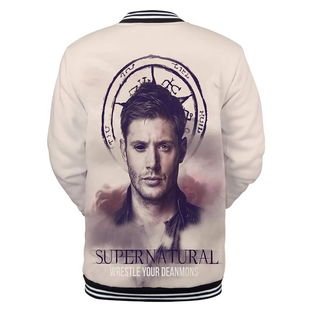 TV Series Supernatural 3D Printed Baseball Jacket Sweatershirts Outwear - Image 2
