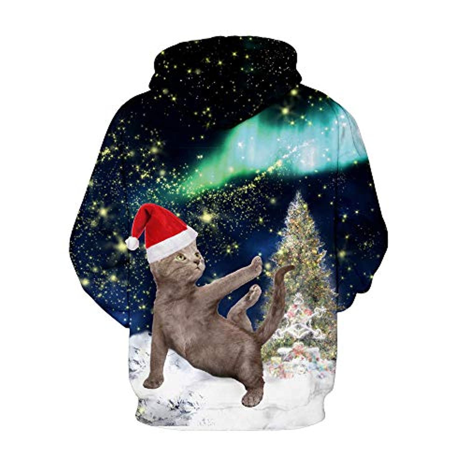 Ugly Christmas Sweater Funny Yoga Cat Pullover - Image 3