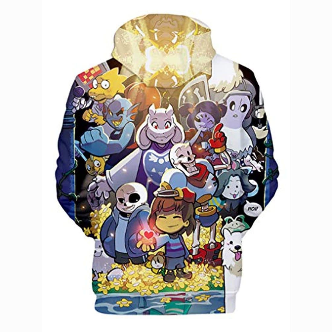 Undertale Hoodie - Colorful Sans Frisk Toriel Skull 3D Print Pullover Drawstring Hoodie - Image 2
