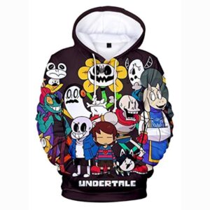 Undertale Hoodie - Undertale Character Colorful 3D Print Pullover Drawstring Hoodie
