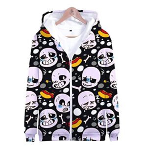 Undertale Jacket - Sans Black 3D Print Zip Up Jacket