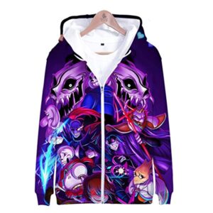 Undertale Jacket - Undertale Blue 3D Full Print Zip Up Jacket