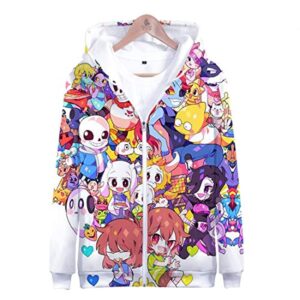 Undertale Jacket - Undertale Colorful 3D Full Print Zip Up Jacket
