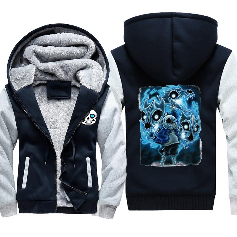 Undertale Jackets - Solid Color Undertale Dragon Spirit Super Cool Fleece Jacket - Image 2
