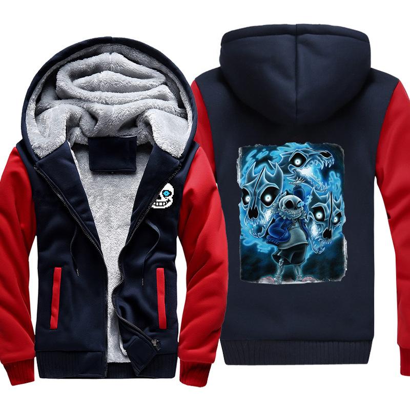 Undertale Jackets - Solid Color Undertale Dragon Spirit Super Cool Fleece Jacket - Image 5