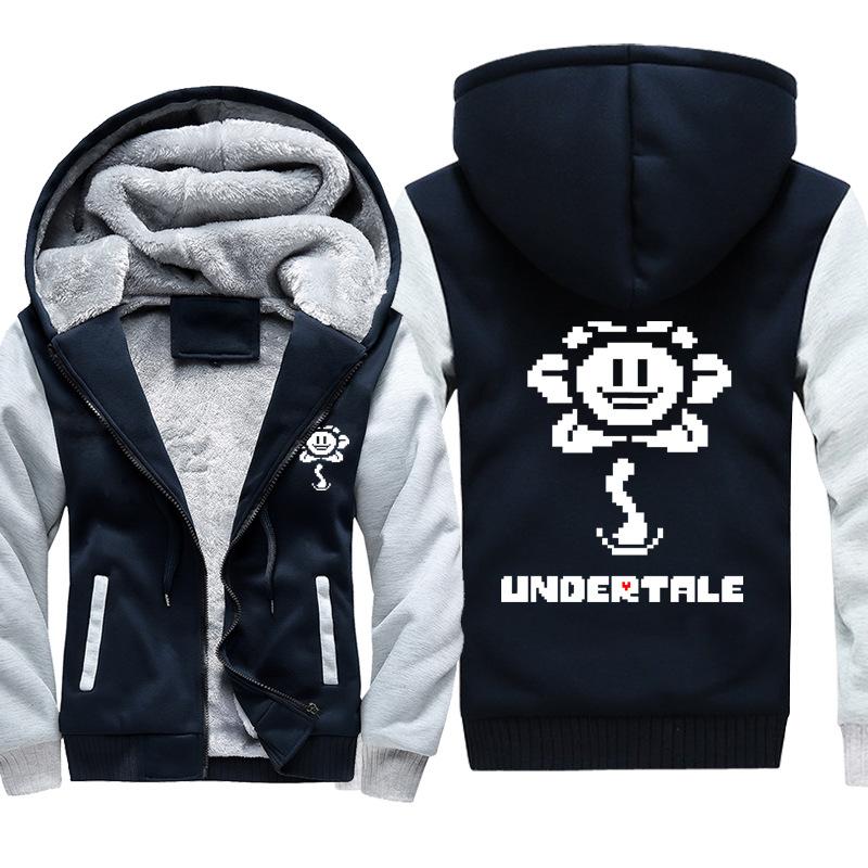 Undertale Jackets - Solid Color Undertale Floret Super Cool Fleece Jacket - Image 2
