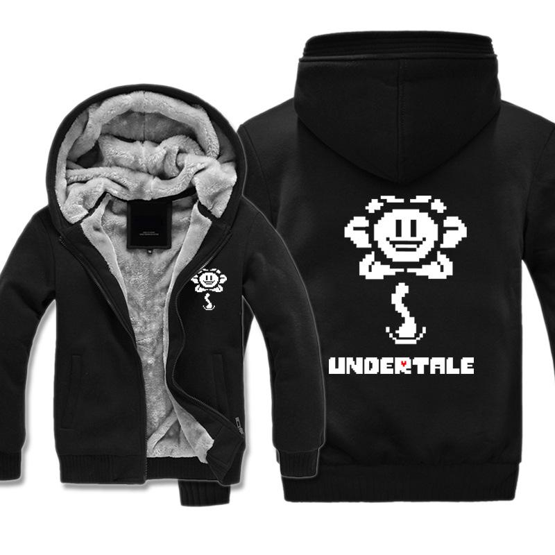 Undertale Jackets - Solid Color Undertale Floret Super Cool Fleece Jacket - Image 3