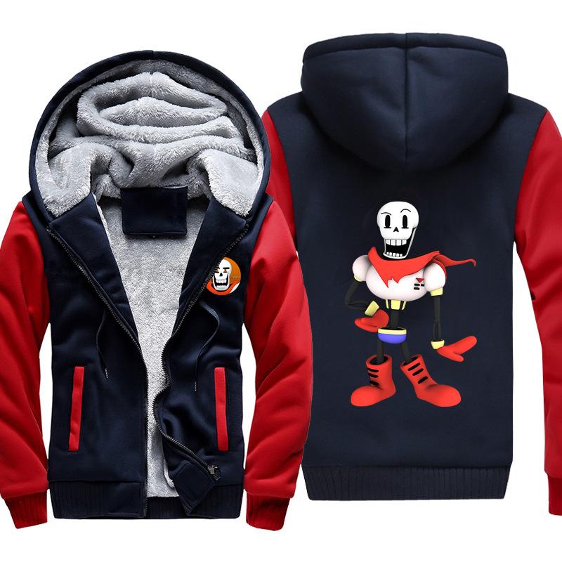 Undertale Jackets - Solid Color Undertale Sans Papyrus Super Cool Fleece Jacket - Image 4