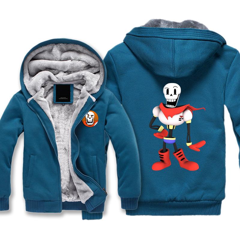 Undertale Jackets - Solid Color Undertale Sans Papyrus Super Cool Fleece Jacket - Image 5