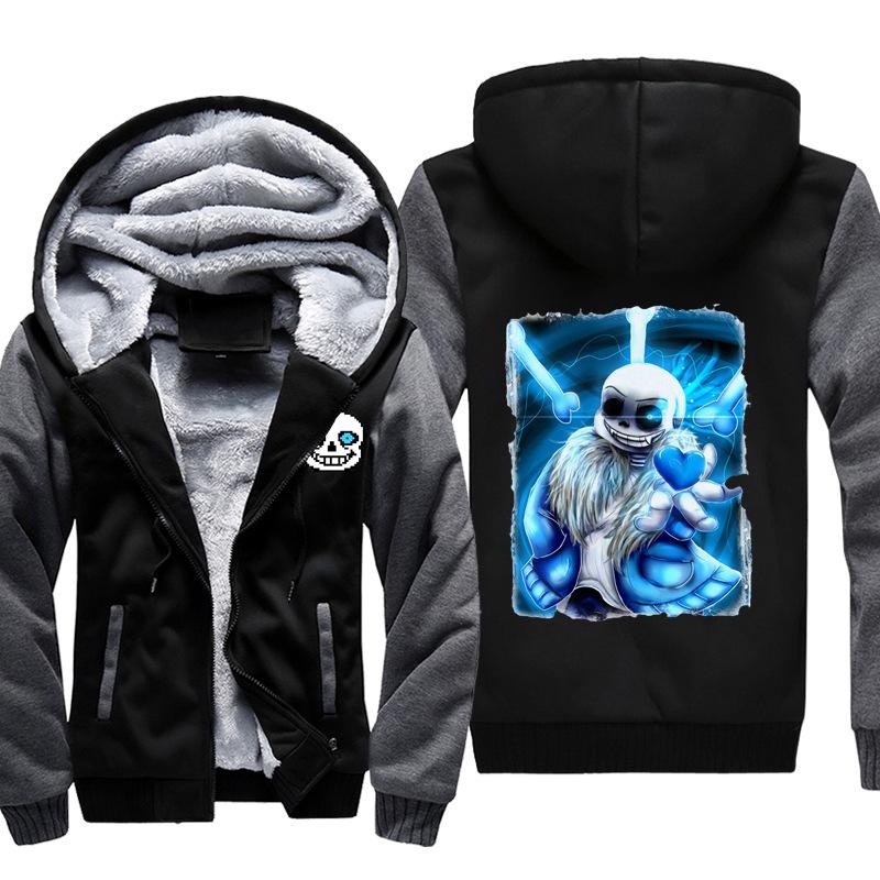 Undertale Jackets - Solid Color Undertale Trial Eye Super Cool Fleece Jacket - Image 3