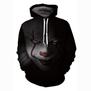 Unisex 3D Print Panic Clown Pattrern Halloween Hoodies