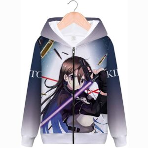 Unisex Adult 3D Printed Anime Sword Art Online Cosplay Casual Zip Up Jackets Coat Hoodie Sweatshirt Tops
