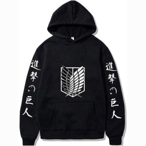 Unisex Attack on Titan Hoodie Manga Survey Corps Wings of Freedom Print AOT Anime Cosplay Hooded Sweatshirts